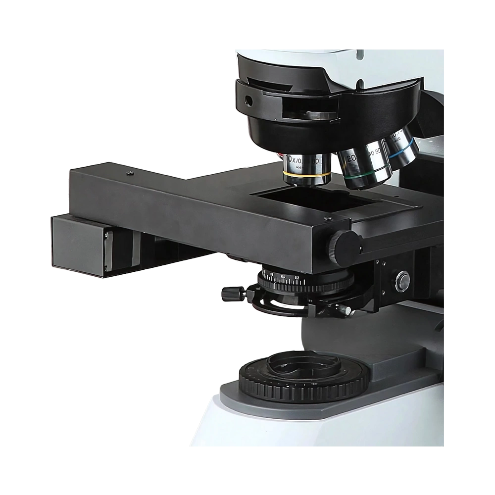 Polarizing Microscope with WF10X eyepiece, strain-free optics, 360° polarizer, and 100W halogen light