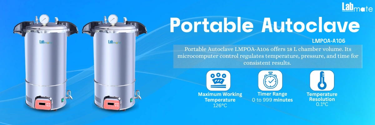 Autoclave with digital tube display