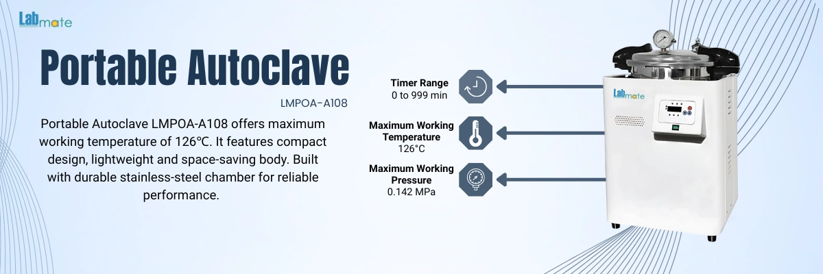 Laboratory Autoclave with automatic pressure release 