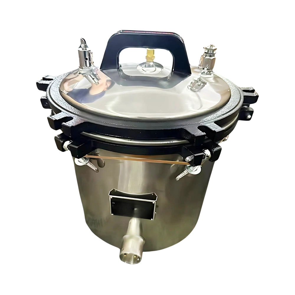 Portable Pressure Steam Sterilizer with 24L capacity and stainless steel body