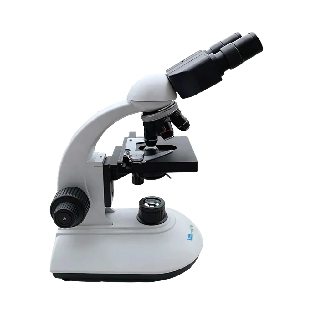 Student Microscope features binocular head at 30° inclined and 360° rotatable