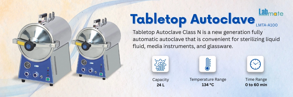 Tabletop Autoclave Class N LMTA-A100 Banner