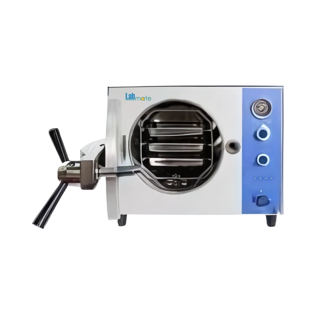 Portable autoclave with pressure gauge and timer