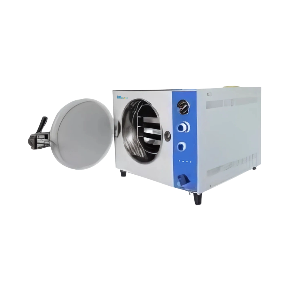 Portable autoclave with pressure gauge and timer
