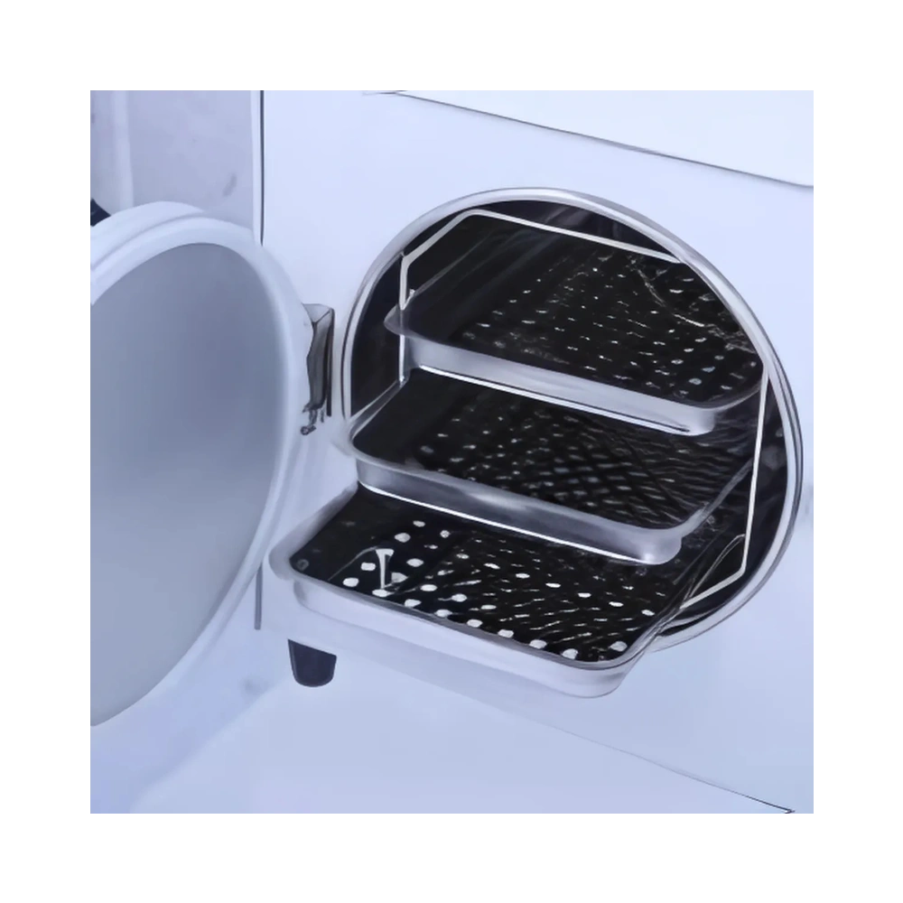 Portable autoclave with pressure gauge and timer
