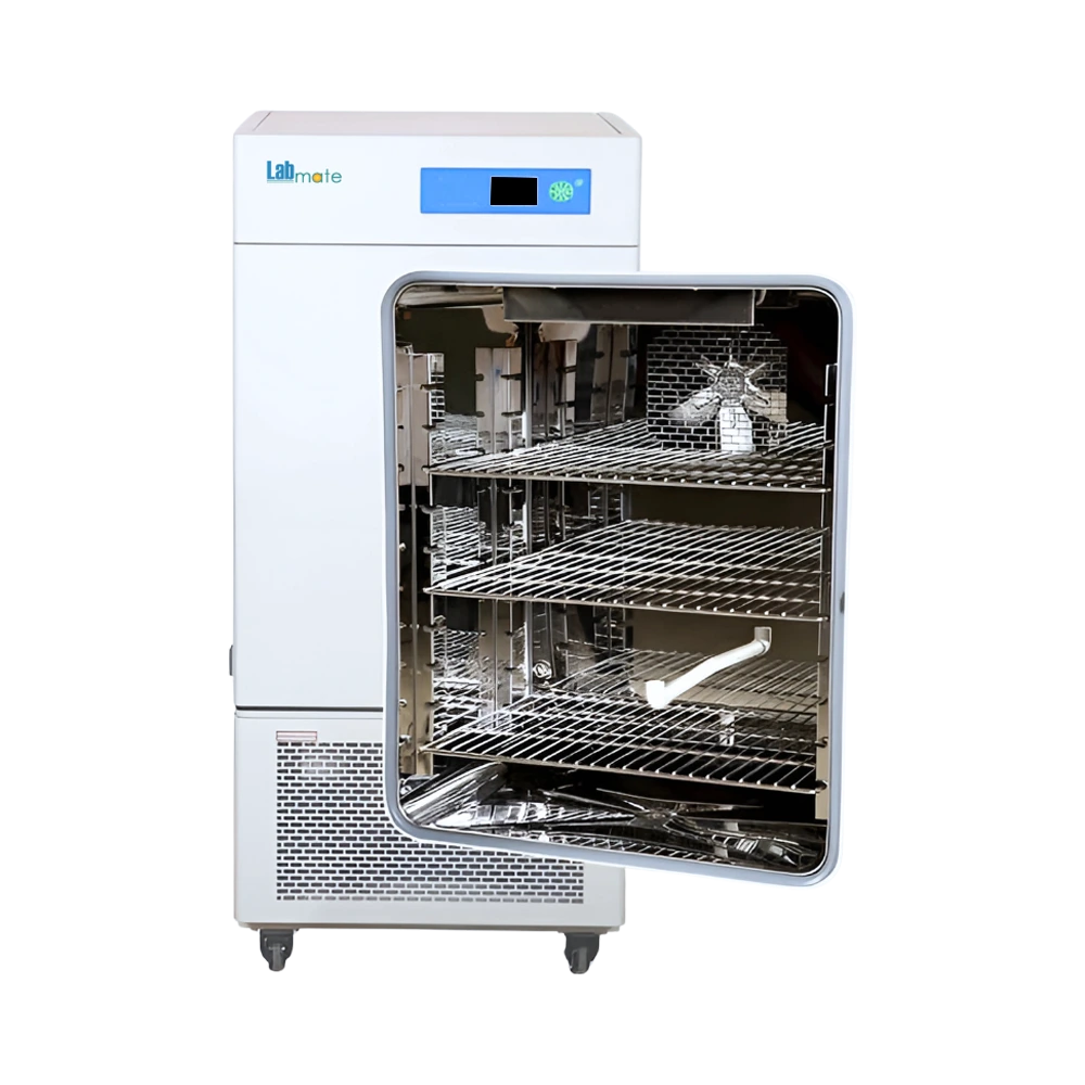 Constant Temperature and Humidity Incubator with stainless chamber, digital control, and easy temperature measurement
