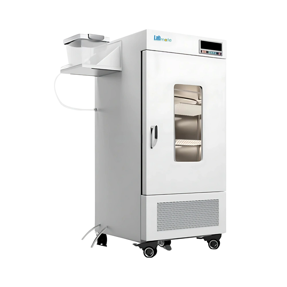 Constant Temperature and Humidity Incubator with shelves and LCD display for microbial processes