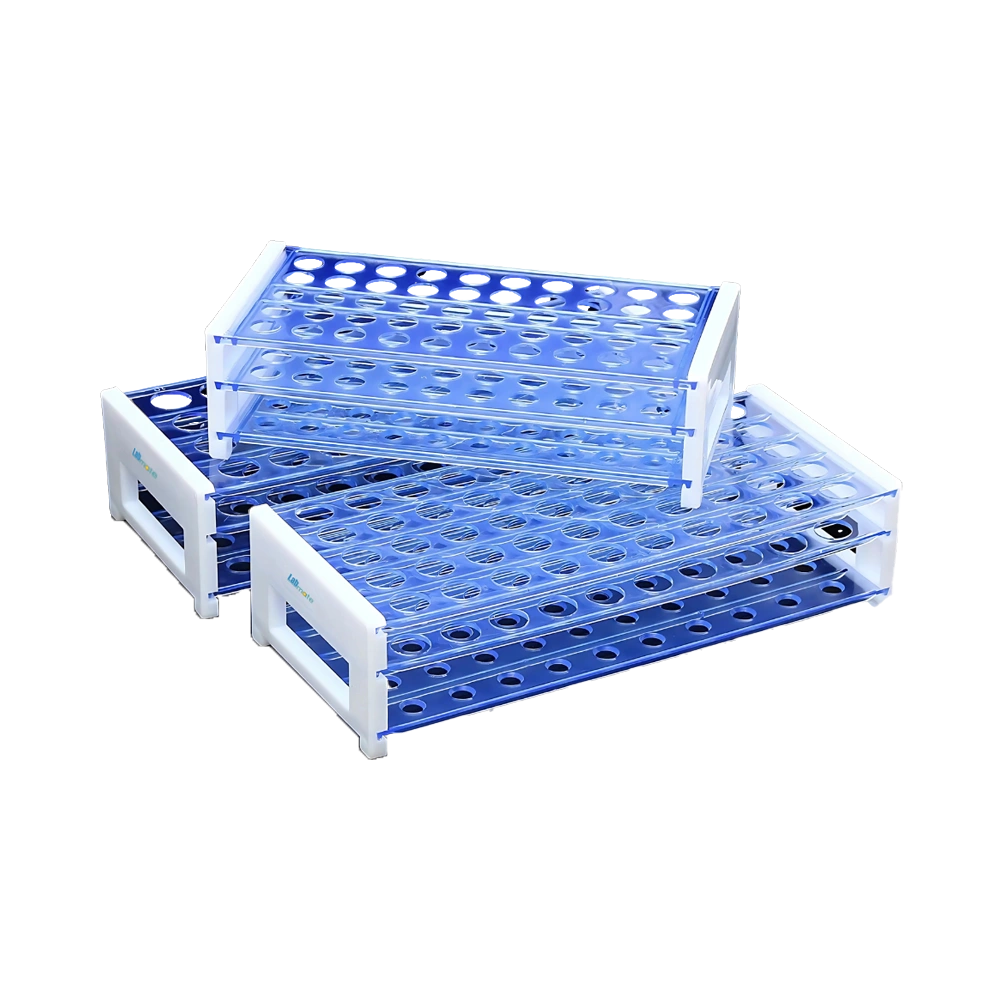 Plastic Test Tube Rack made of ABS and polypropylene, autoclavable and chemically resistant