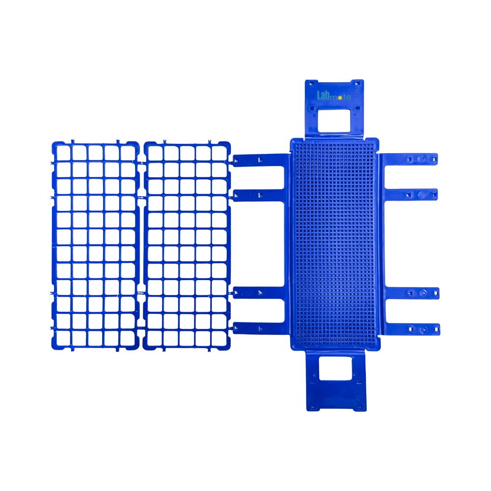 Plastic Test Tube Rack with durable polypropylene, tool-free cleaning, and steam sterilization support