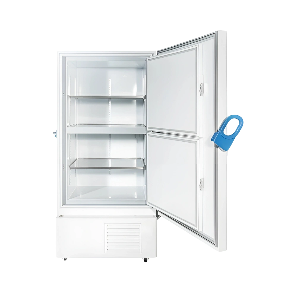upright ultra-low temperature freezer with cascade cooling system