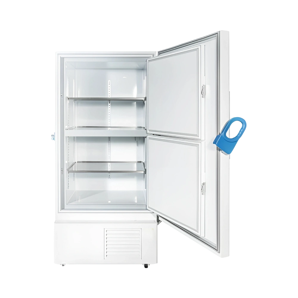 high-capacity ultra-low temperature freezer with coated steel interior