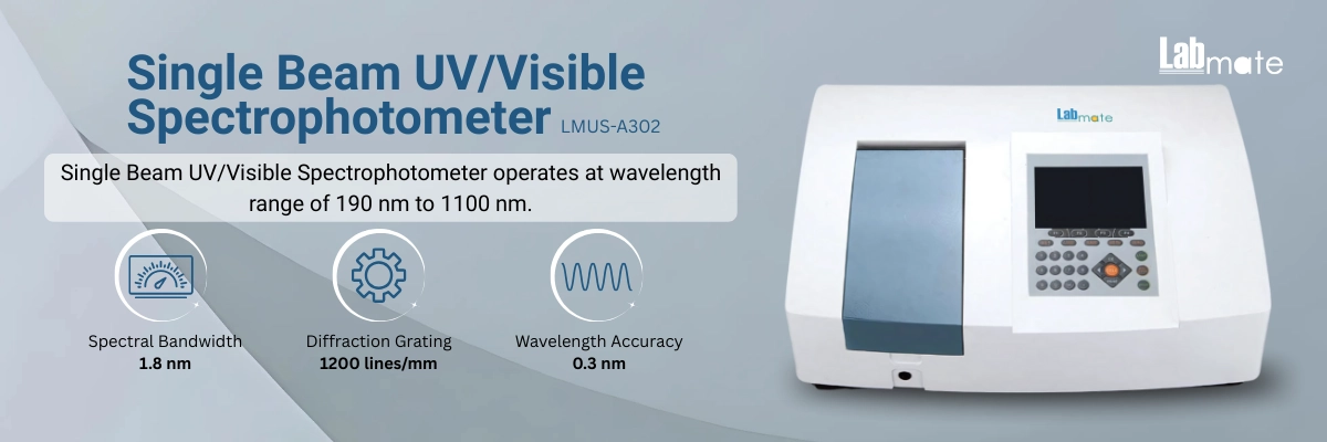 Single Beam UVVisible Spectrophotometer LMUS-A302