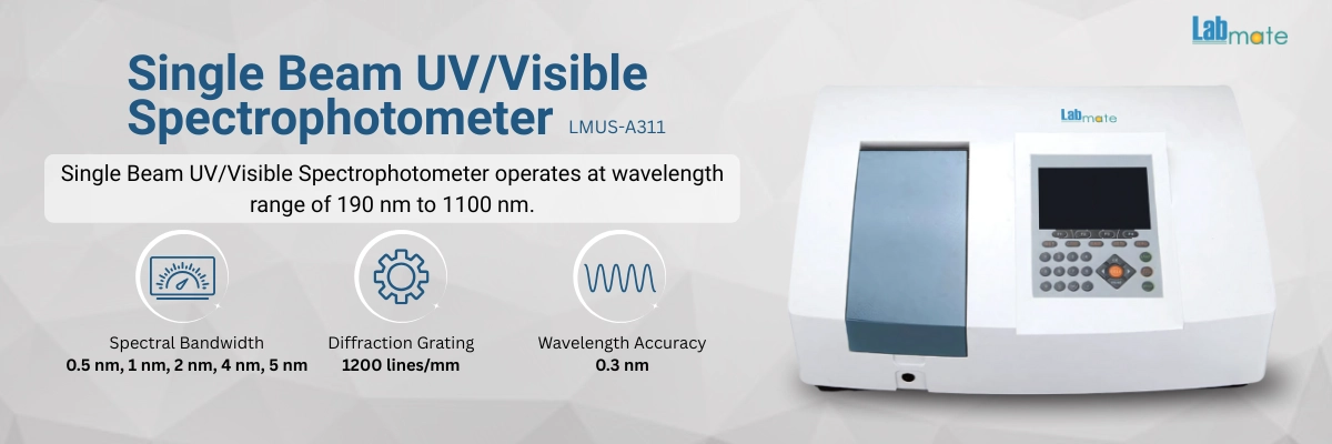 Single Beam UV/Visible Spectrophotometer LMUS-A311