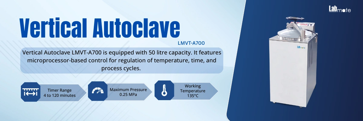 Vertical Autoclave with automatic cold air release 