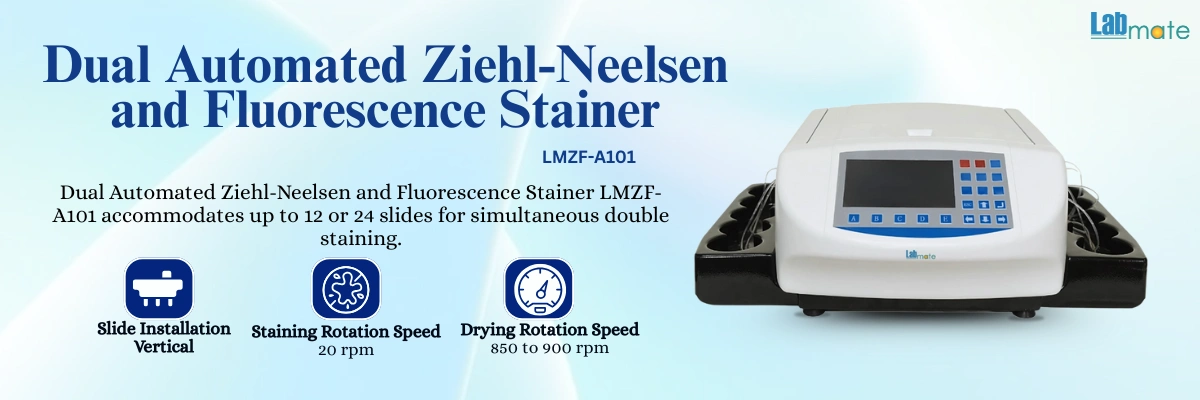 Ziehl-Neelsen and Fluorescence Stainer with fully enclosed system