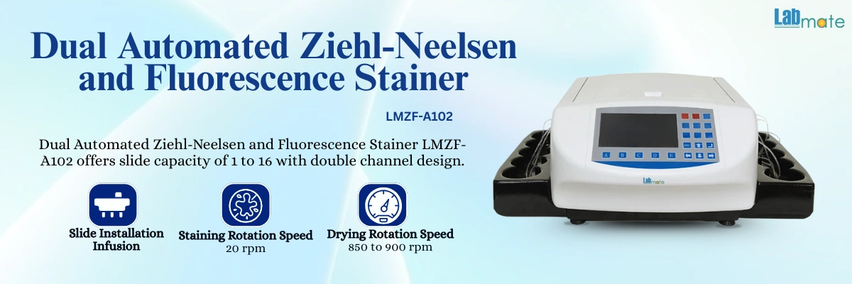 Dual Automated Stainer with programed reagent dosage